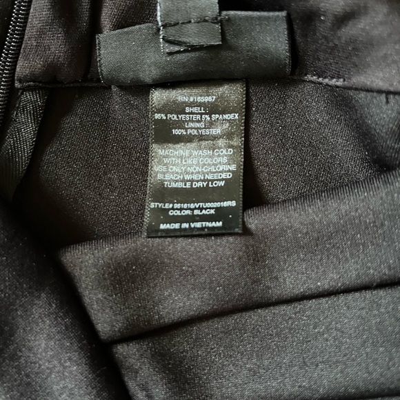 Black floor length gown with slit , new with tags. - Picture 3 of 4